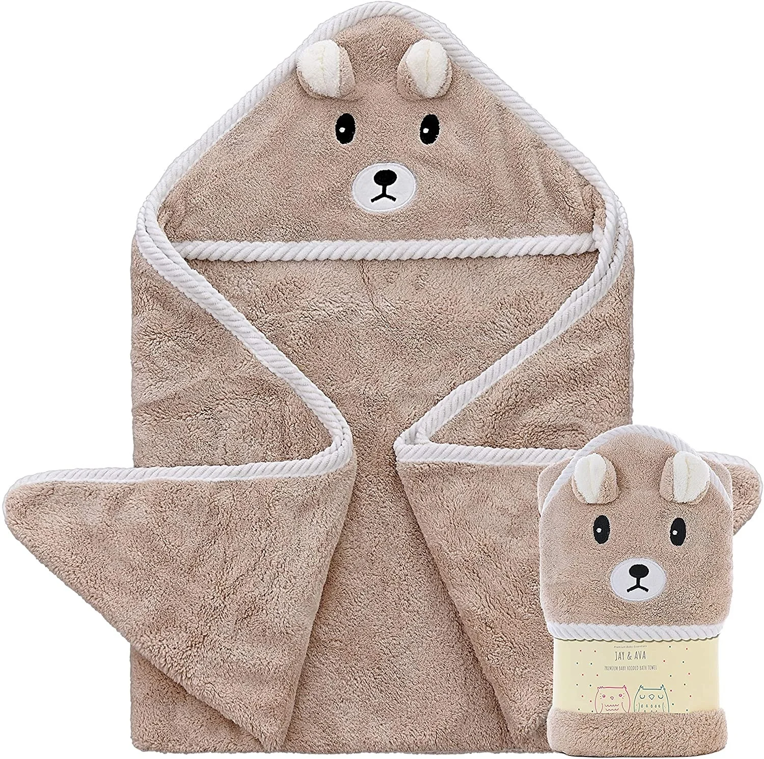 Ultra soft baby hooded towel bath towel with 3D animal design for baby Infant toddler boys and girls