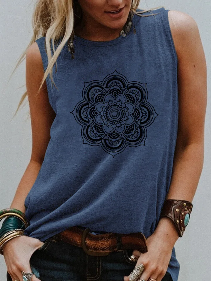 Womens Tank Tops Summer T Shirts Sleeveless Casual Loose Tunic Blouses