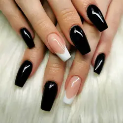 Nail Art Fashion ABS Coffin False Nails Custom Press On Long Artificial Nails