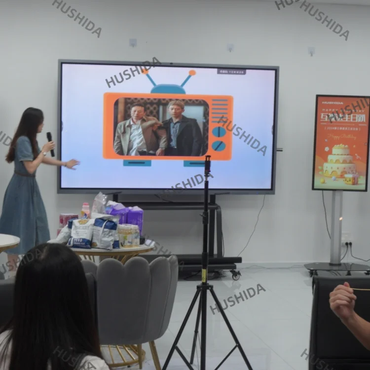 Factory Price 100 86 75 65 Inch Multi Touch Screen All In One Smart Board Flat Panel Interactive Whiteboard For Sale