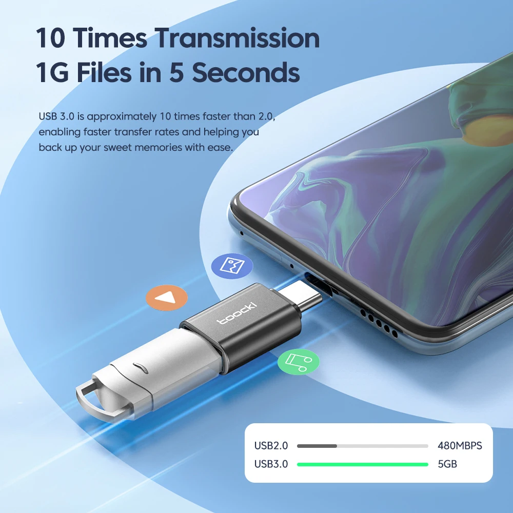 Лидер продаж OTG адаптер Toocki Oem и Odm типа «С» папа-USB 3 0 мама универсальный для устройств Type-C