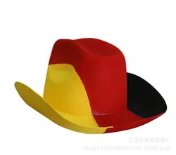 Manufacturer direct selling non-woven Flag Hat cowboy style hat jazz hat top can be customized