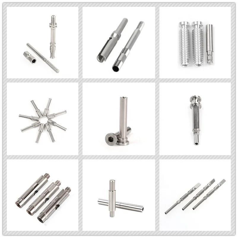  CNC Swiss machining service Brass stainless steel material OEM drawing mechanical crank shaft collar shafts