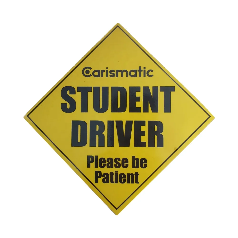 Student Driver Magnetic Safety Car Sign - Car Vehicle Reflective Sign Bumper Sticker for New Drivers