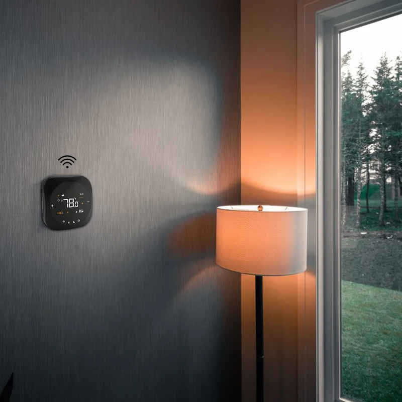 Smart Wifi Heat Pump Thermostat, 24V, Compatible with Alexa, Google Home, Tuya App, OEM/ODM
