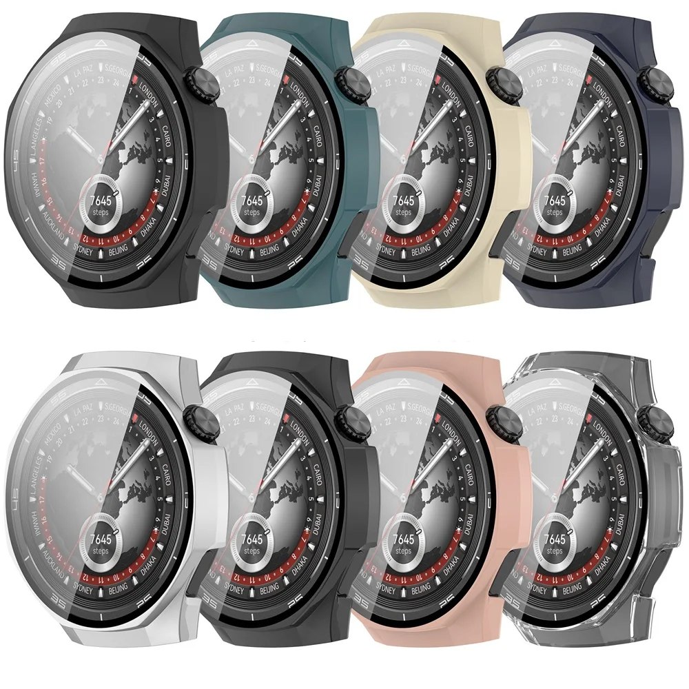 46MM Integrated Tempered Glass smart Case For Huawei Watch GT5 Pro Protective PC cover For Huawei Watch GT5 Pro PC watch Case