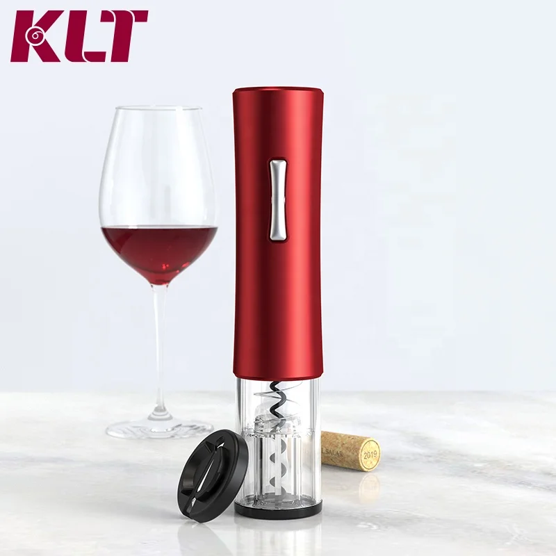 Wholesale electric wine bottle opener automatic slim body portable wine corkscrew with foil cutter