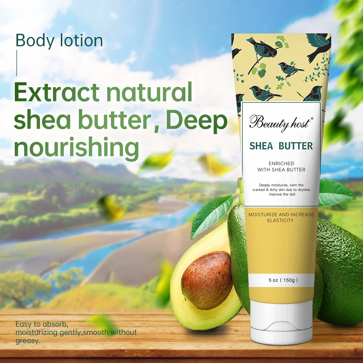 Body Lotion Cream Private Label Organic Moisturizing Shea Butter Skin Whitening Cream for Black Skin
