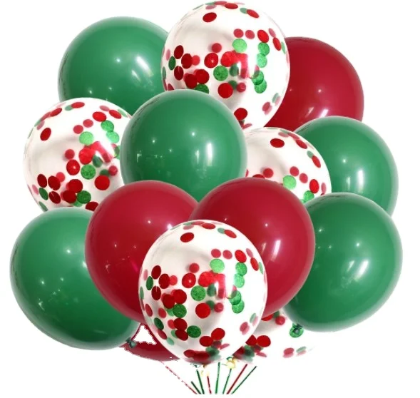 Christmas balloon chain suits party decoration the latex blackish green red balloons