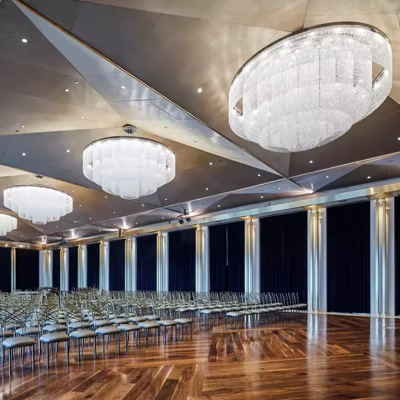 wedding Decoration chandeliers light fancy circle design chandelier for villa project hotel lobby