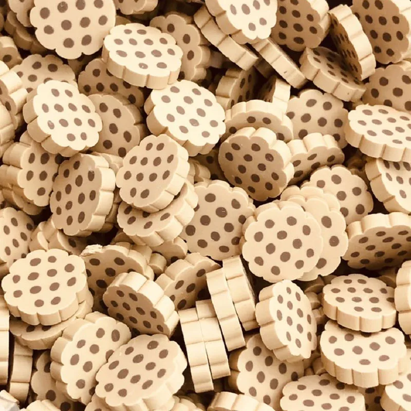 Wholesale 1000g New 3D gingeli sesame cookies Polymer Clay Tiny  Fruit Slices For Nail Art Tips Slime DIY Nail  Decorations