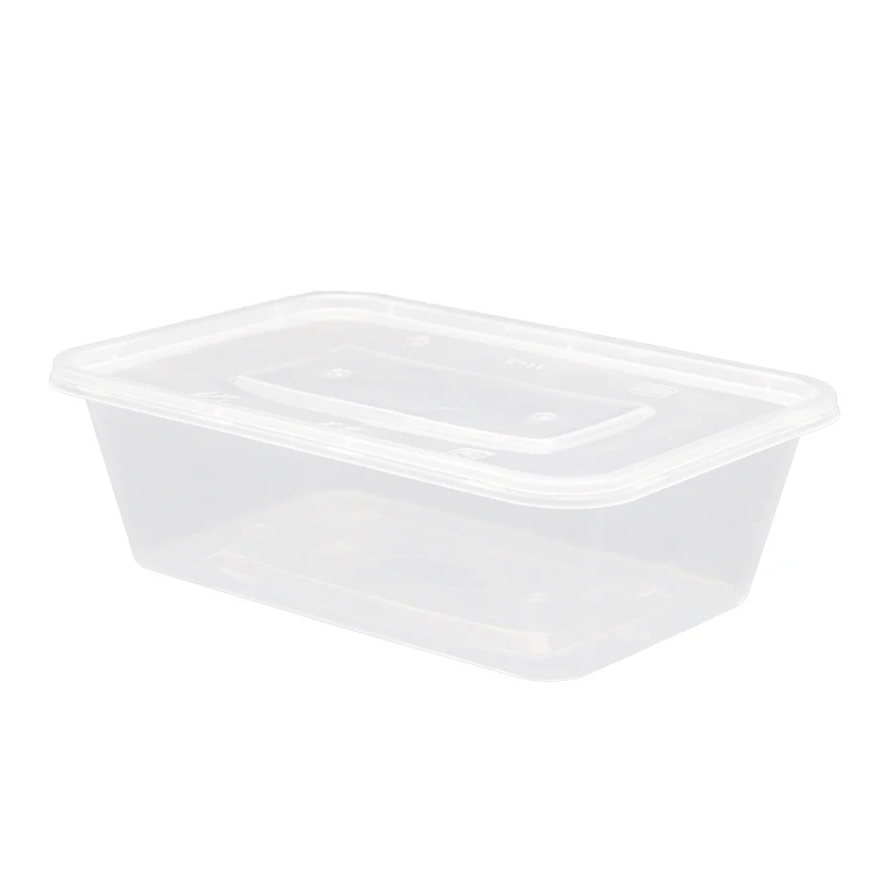 1000ML disposable plastic pp microwave food meal prep container with lid bento lunch box