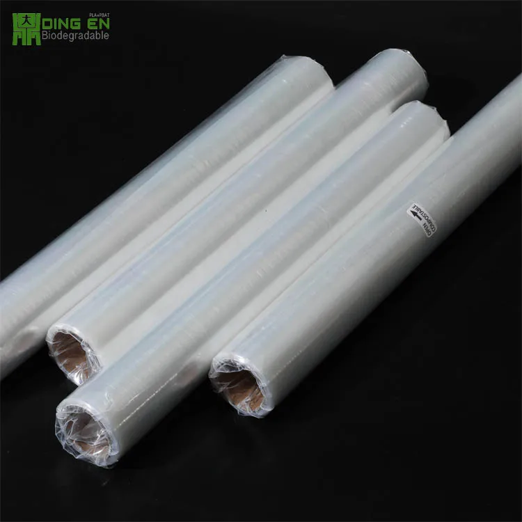 Biodegradable material with transparent PLA wrap for food preservation Household Products PLA Biodegradable packaging film