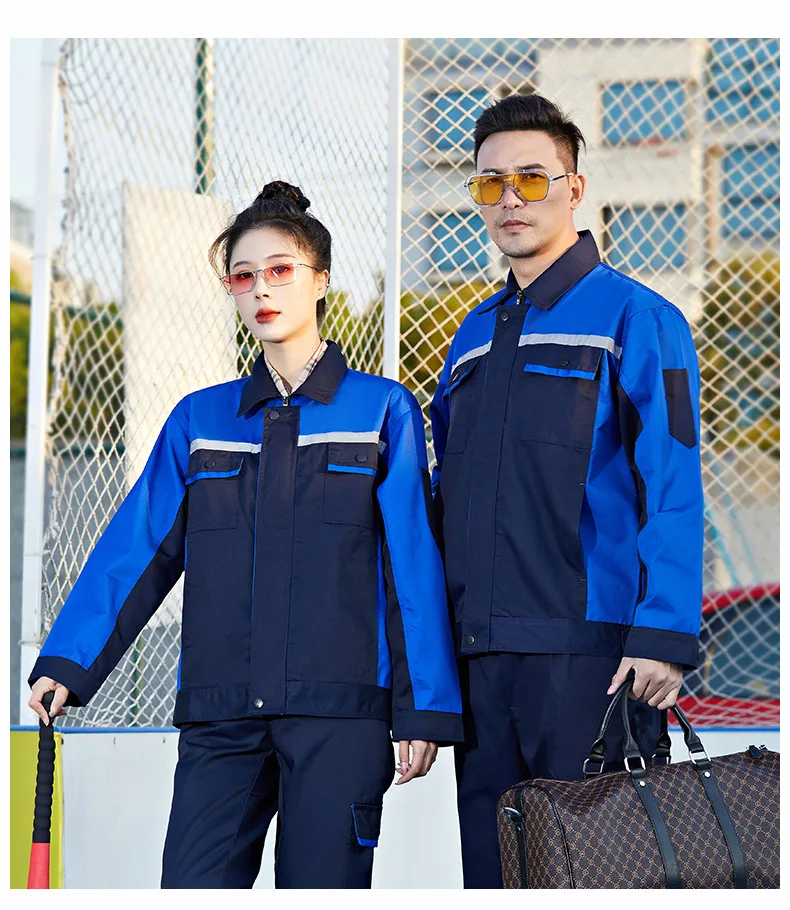 Autumn and winter reflective strip work clothes factory workshop logistics wear and dirt resistant labor work wear