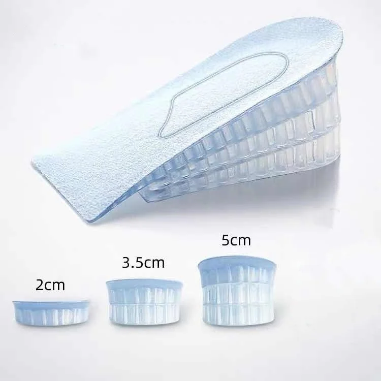 Hot style suede TPR silicone increase half size pad Invisible increase adjustable height increase insole for men and women