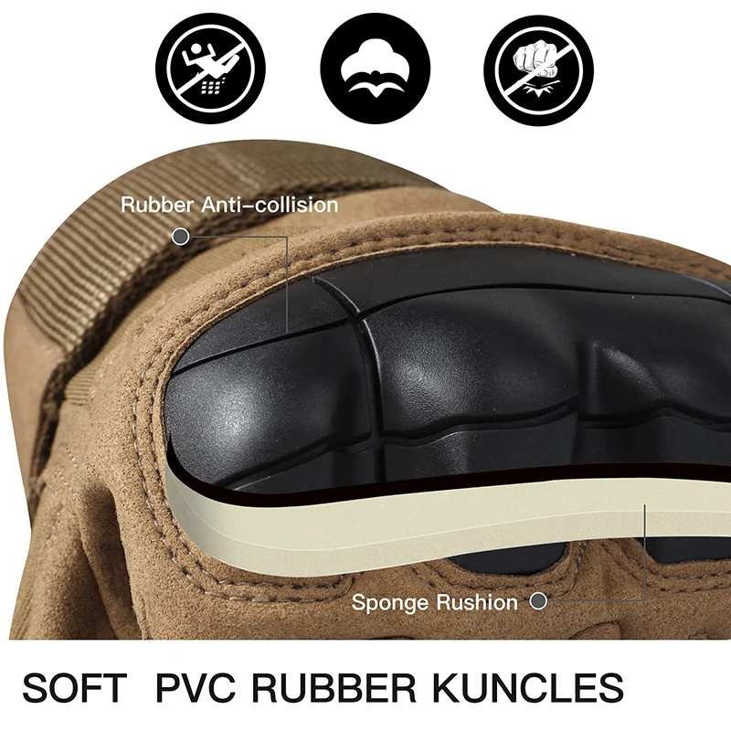 MKAS outdoor hard knuckle guantes tactico custom tactical half finger gloves tactical