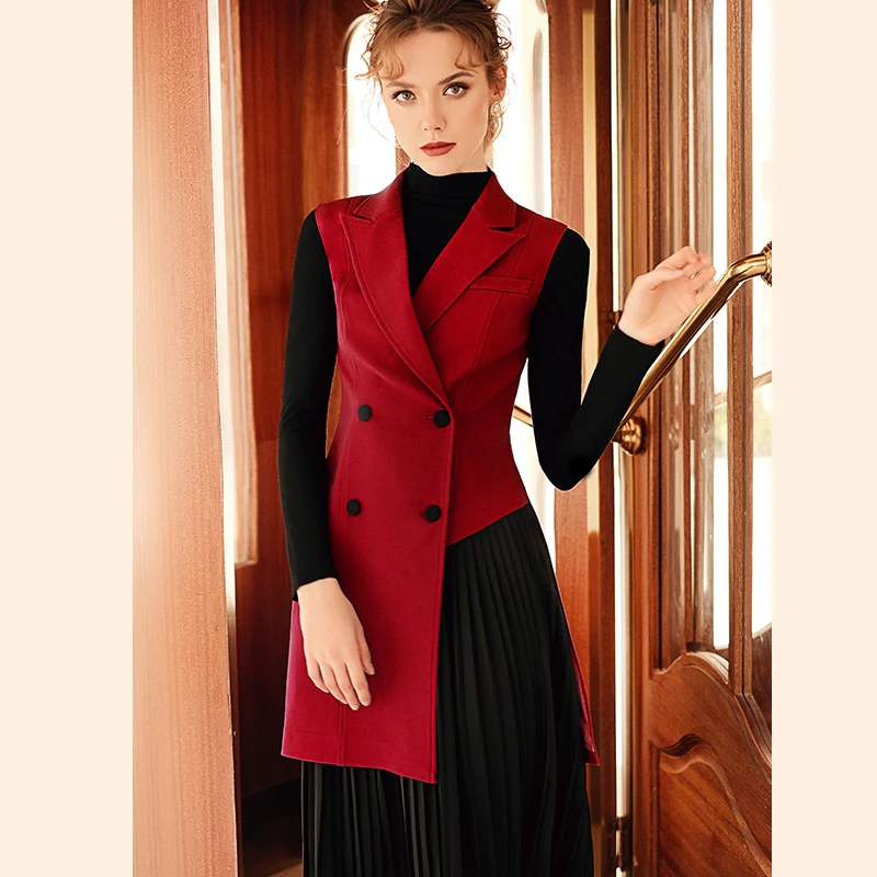 Autumn Tow Piece Set Fashion Vest Long Wholesale Design Fashion Dresses New Office Lady For Women Clothing Women Business Skirts