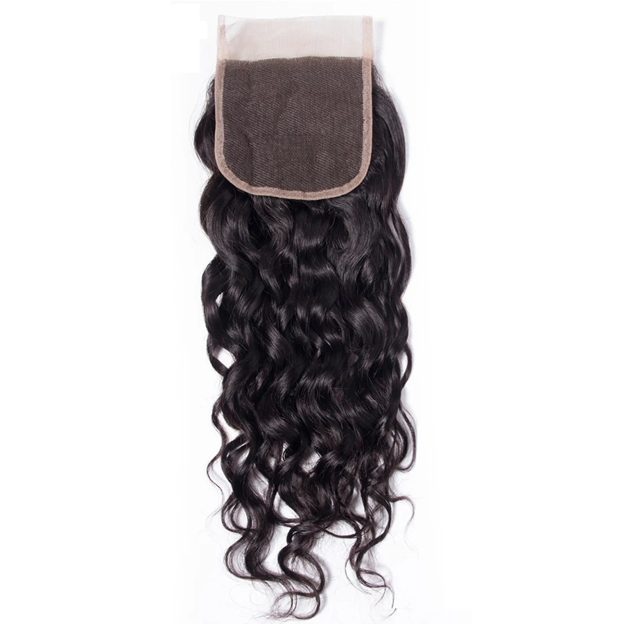 Peruvian hair bundles with closure water wave cuticle aligned virgin hair products for black women aliexpress online shopping