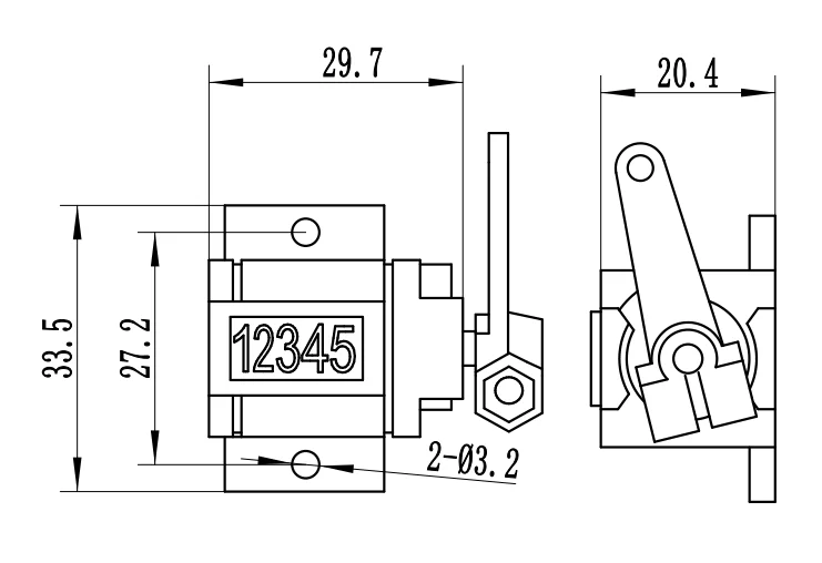 Factory wholesale 5 digital couner Mechanical Counter Machine Pull Counter mechanical rotary counter