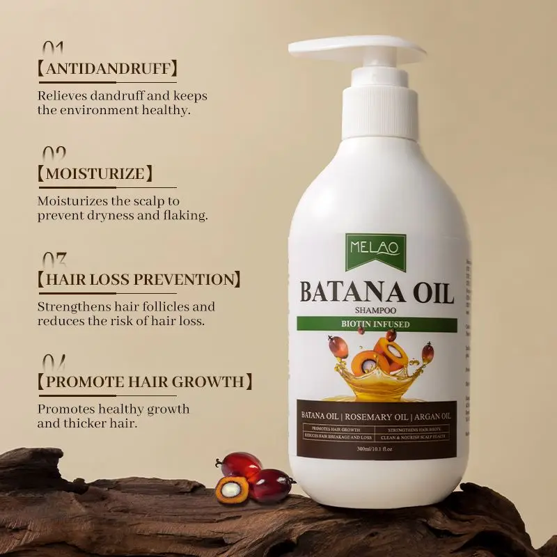 OEM/ODM MELAO Hair Products for Strengthening and Volumizing Fine and Thinning Hair Repair Batana Shampoo and Conditioner