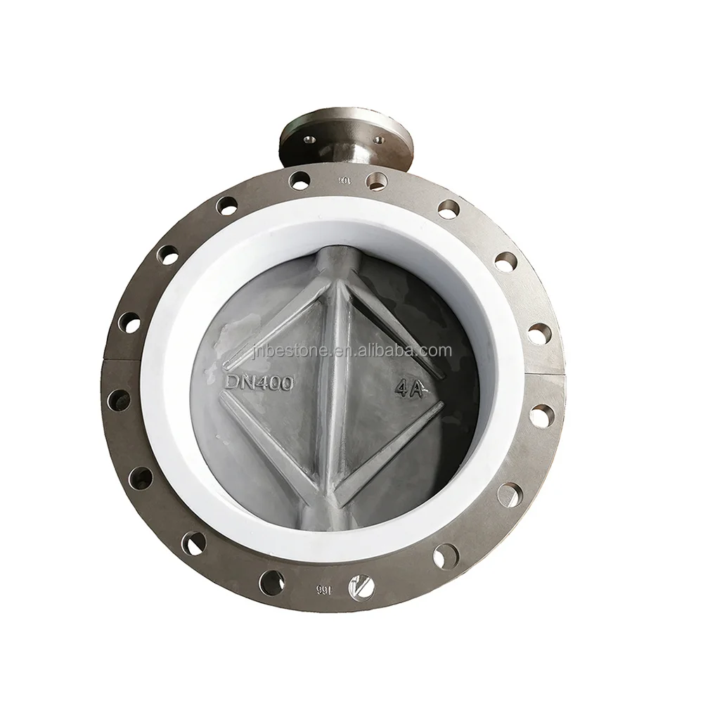 SS304 Flange Full PTFE lining butterfly valve