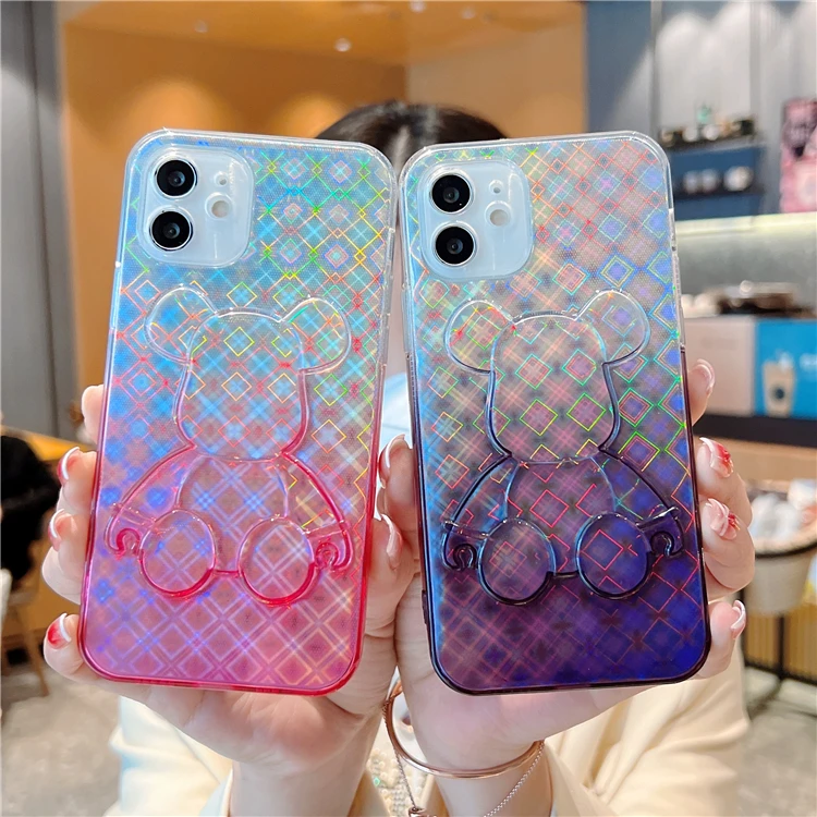 Градиентный Блестящий Защитный чехол для телефона iphone