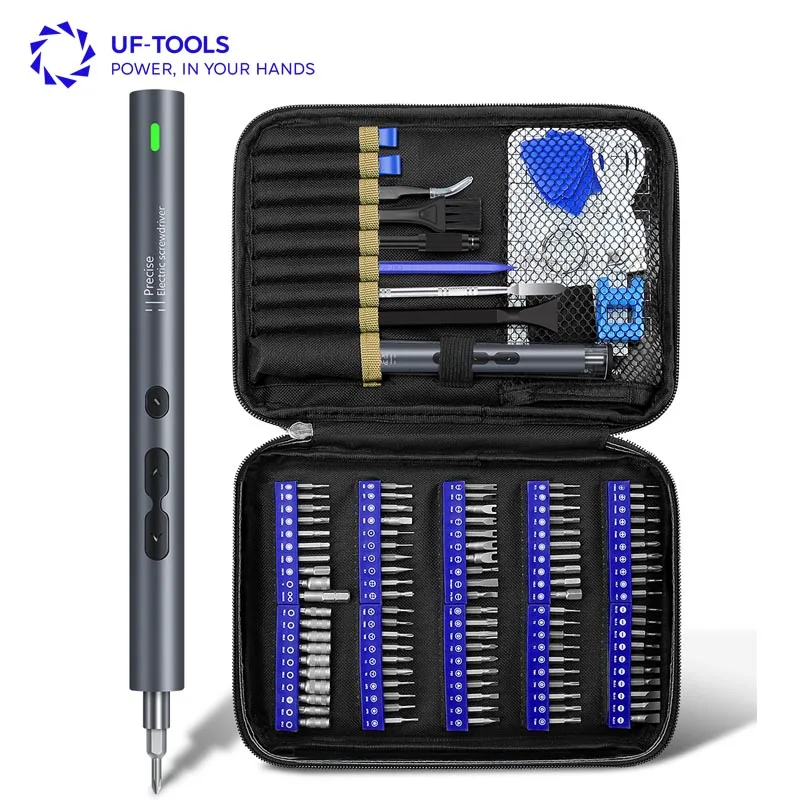 120 in 1 Precision Electric Screwdriver Set Mini Rechargeable Kit Cordless Wireless Bits for Xiaomi Cell Phone Mobile Laptop PC