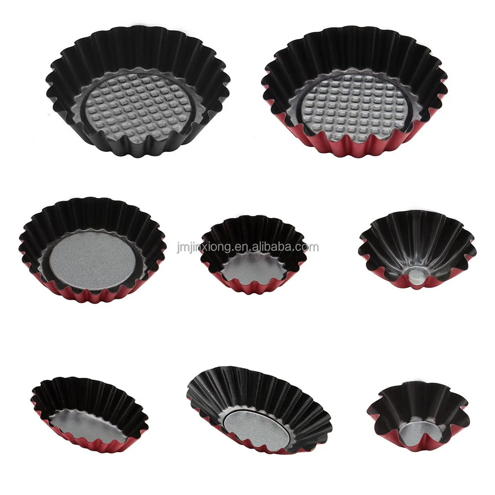 Chrysanthemum Shape Oval Round Non-Stick Carbon Steel Quiche Pizza Tart Bakery Pan Baking Tray Egg Tart Mold