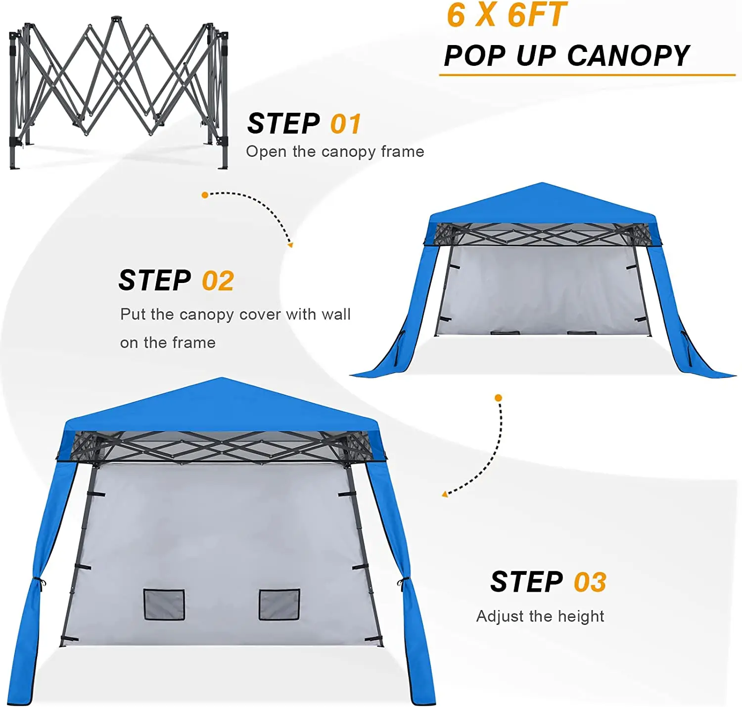 Portable Beach Outdoor Canopy Folding Gazebo Party Canopy Tent with Corner Curtain Bags For Event