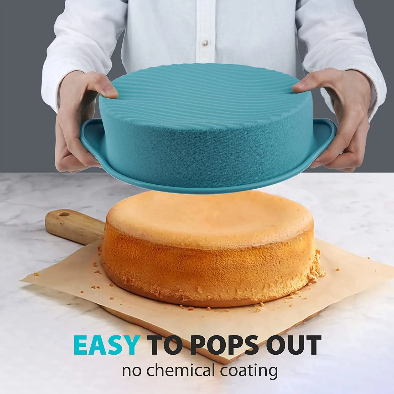 160g Round Silicone 9-inch Cake Mold Pies Making Pans Diy Baking And Pastry Tools