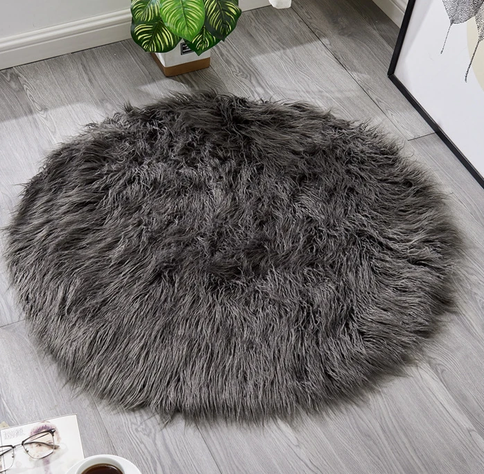 Long Hair White Fluffy Curly Faux Fur Throw Rug Luxury Soft Cozy Decorative Fuzzy Blanket Sofa Bedroom