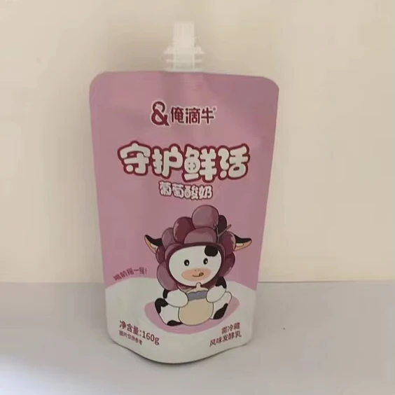 Wholesale custom jelly stick spout pouch packaging wrap roll film plastic soft tube bag for baby fruit & vegetable juice