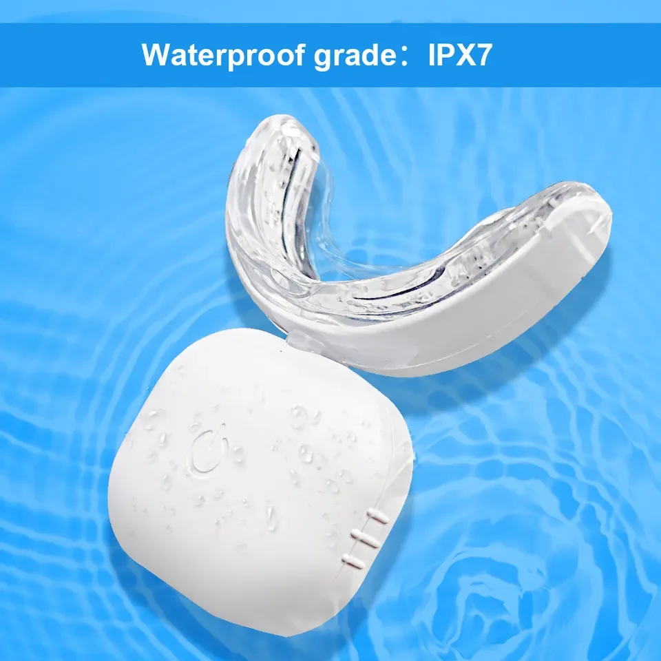 Mini Teeth Whitening LED Light Wireless 15 Mins Effective Bleaching Teeth Whitening Light 32 LED Tooth Whitening Blue Red Light