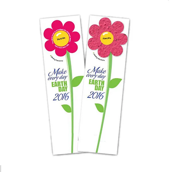 2022 new Eco-friendly 100% handmade  paper plantable Bookmark