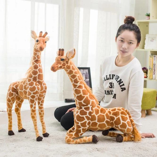 Cute Stuffed Animal Dolls Soft Simulation Giraffe Doll High Quality Birthday Gift Kids Toy Huge Real Life Giraffe Plush Toys