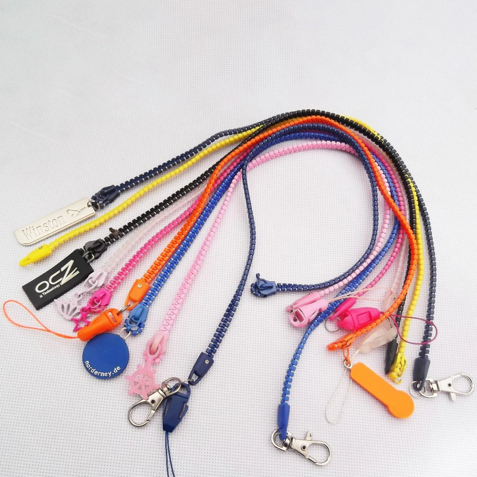 Шейный шнурок на молнии для ключей и держателя удостоверения личности
