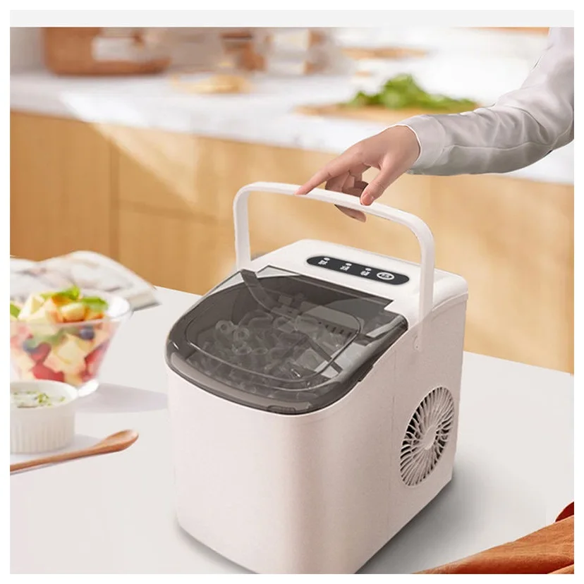 Low Energy Consumption Countertop Portable Nugget ice maker machine for making ice in 6 Minutes 26 Pounds Daily