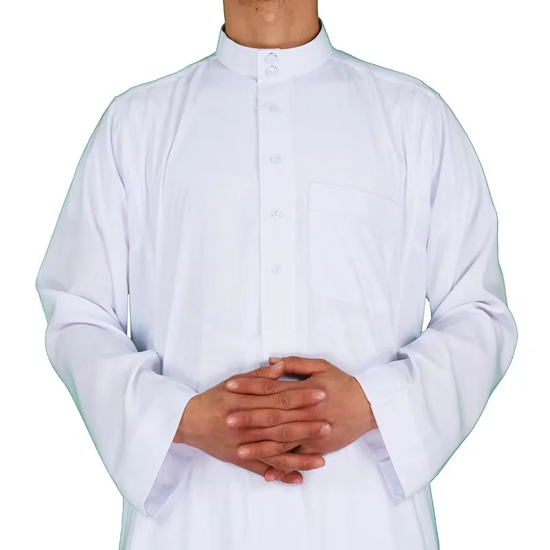Hot Sale Luxury Colour Uae Saudi Thobe Jubba Mens Ramadan Eid Umrah Hajj Islamic Gift