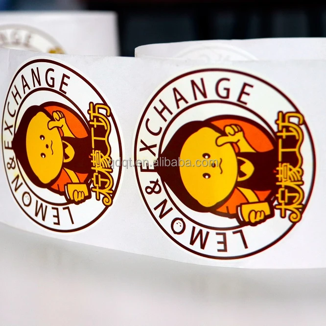 Self adhesive paper vinyl bottle glass label round print plastic waterproof pet transparent pvc sticker