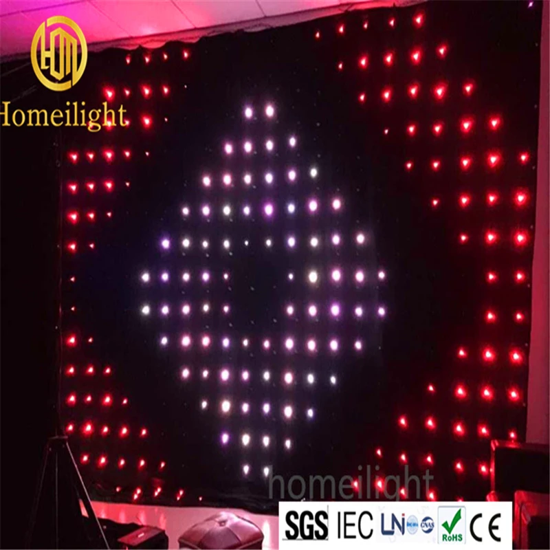 Wedding Stage Decoration Flexible Fireproof Backdrop Cloth Pixel Led Video Curtain For Night Club Event