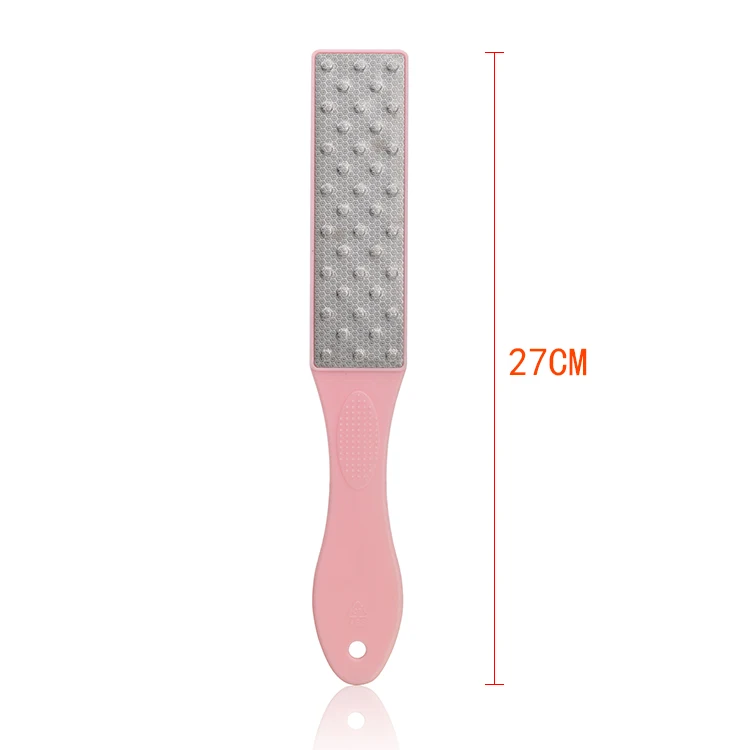 New arrival Scrubs Foot Rasp Feet double sided foot file callus remover Metal Foot File With Long Plastic Handle