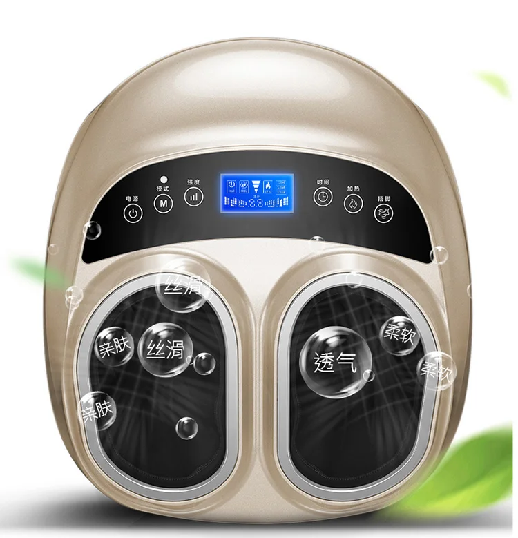 KIKI MASSAGE Electric Deep Kneading Therapy Air Compression Roller Shiatsu Foot SPA Massager Machine with Heat