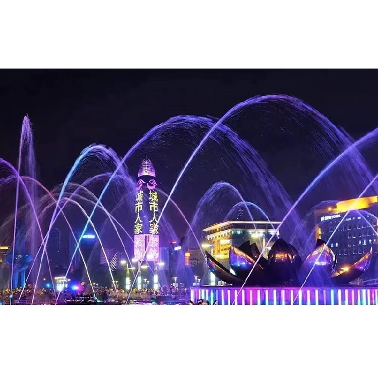 Free Design Outdoor Indoor Dancing Laminar Flow Water Fountain Jumping Jets with Colorful LED Light