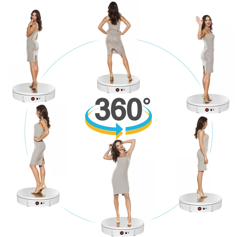 New 52cm 30CM 42CM / 60cm Automatic round Rotating stand  with remote control Adjustable Speed direction display turntable stand