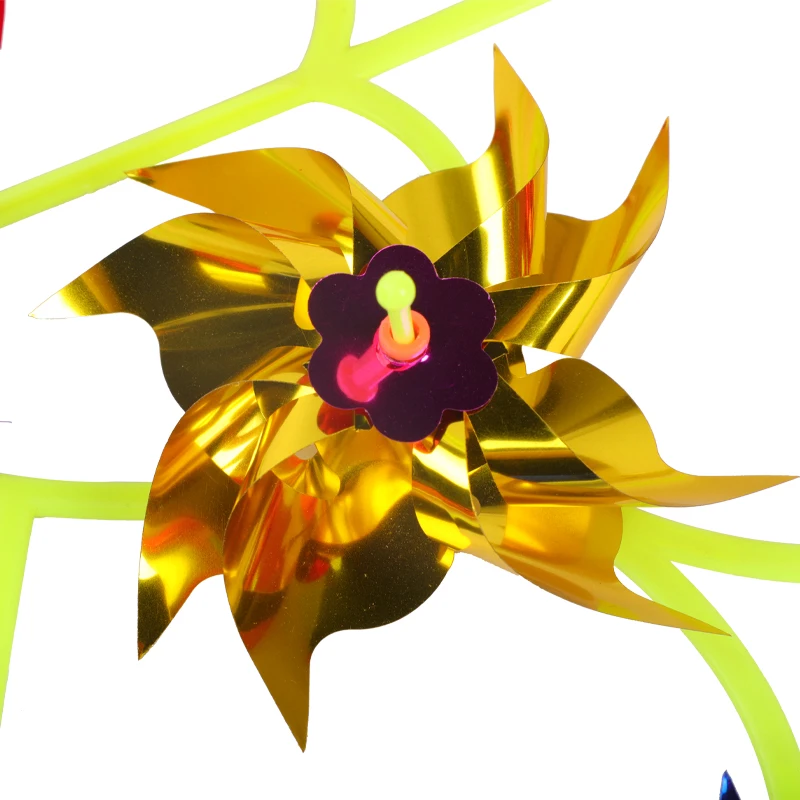 Factory Provide Garden Flower Windmill Plastic Toy Pinwheels