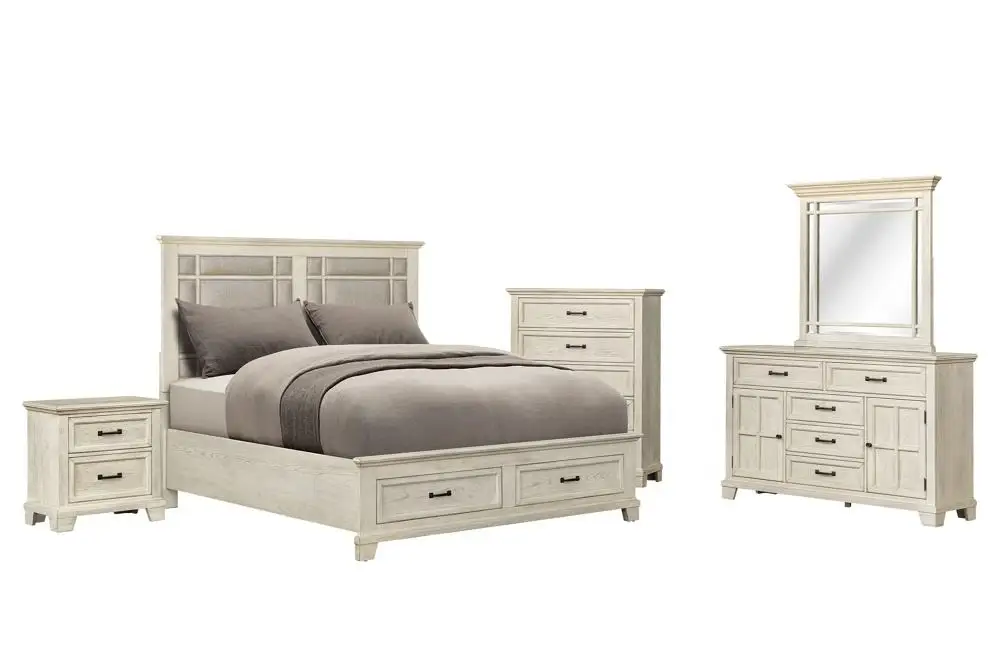 SMC-32 Best Twin Queen Platform Bedroom Furniture Solid Oak Tatami Headboard Floating Bed Frame