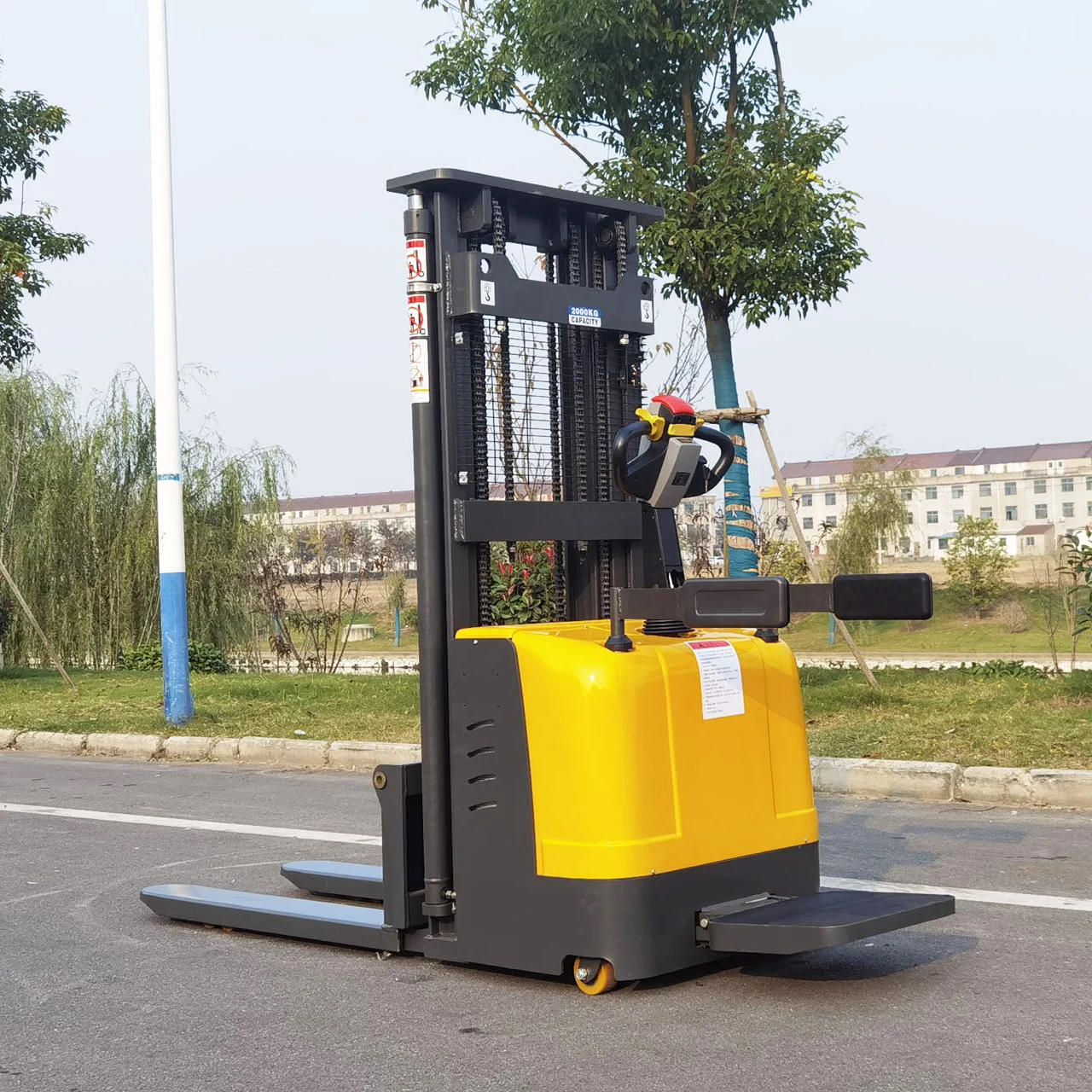 Полный электрический штабелер для поддонов с грузоподъемностью 1 тонна 2 тонны 5 6 8 Аккумуляторный большой емкости продажи