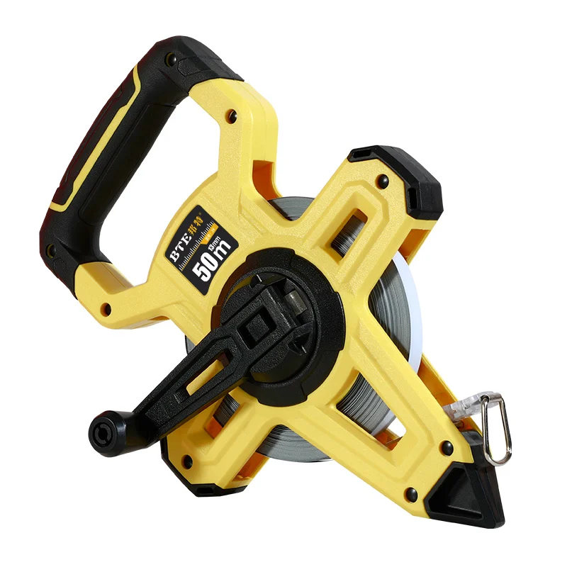 BTE Multi Functional Metal 50m Meters Measure Tape OEM Custom Professional Long Metal Heavy Duty Retractable Tape Measures