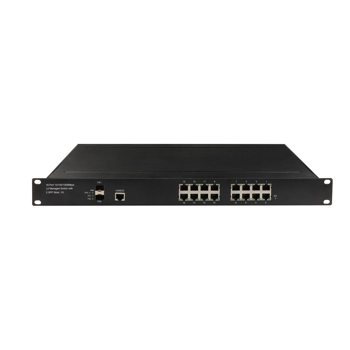 Ethernet Switch 16 GE TX ports, 2 Gigabit SFP ports Switch layer managed network fiber 16port switch