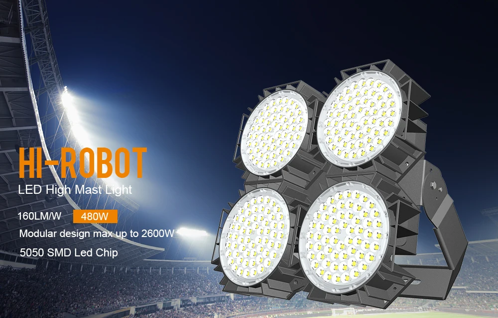 
Modular Design 500w led round floodlight for football field light 
